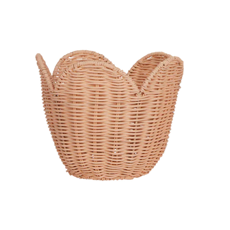 Pastoral estilo simple lirio de caña canasta de almacenamiento casa vivienda decoración juguetes canasta de almacenamiento de artículos de tejido a mano