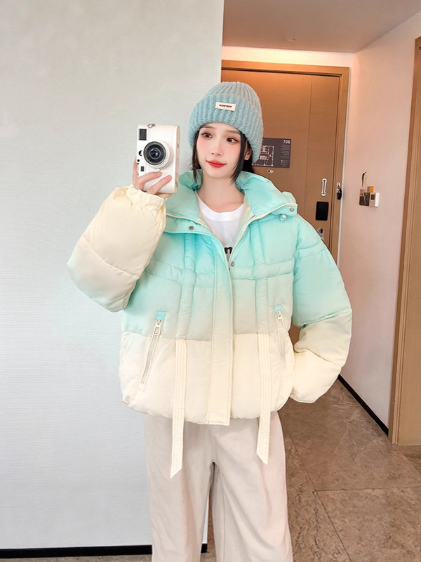 连帽羽绒棉服女2025年新款秋冬小个子棉衣外套上衣宽松面包服棉袄|undefined