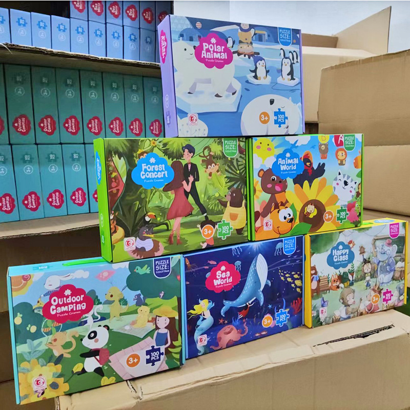 Rompecabezas transfronterizo para niños Rompecabezas de Amazon Rompecabezas de papel Juguetes de comercio exterior transfronterizos Juguetes educativos para niños y niñas