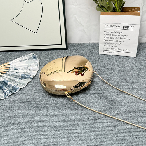 Small Minority Metal Shell Bag for Women 2024 New Fashion Chain Strap Shoulder Crossbody Bag Versatile Ins Mini Bag Accessory