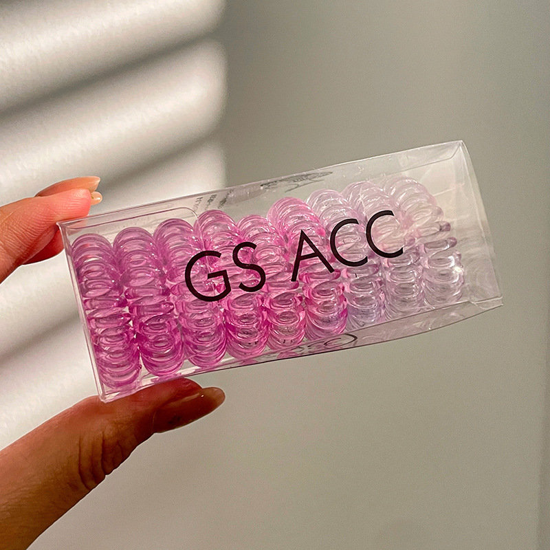 Internet celebridad alta banda de goma elástica duradera cuerda de pelo Banda de pelo de línea telefónica de gradiente de alto grado temperamento femenino no daña el pelo cuerda de pelo