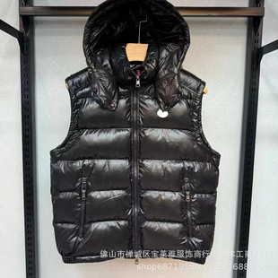 European and American high quality Mongolian Down Vest for Men and Women 24 Winter New Waistcoat Thickened Warm Collar Bright Vest