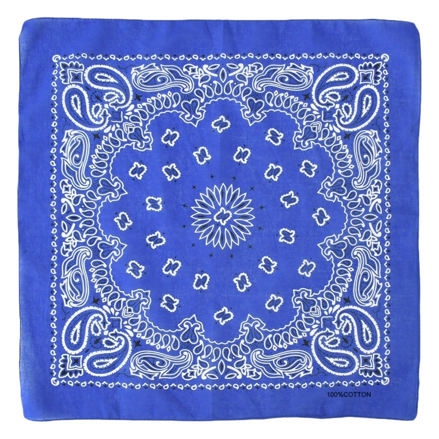 Cross-border European and American New 25g Double Worm Cashew Flower Square Scarf Outdoor Hip-hop Street Dance Paisley Cotton Printed Headscarf