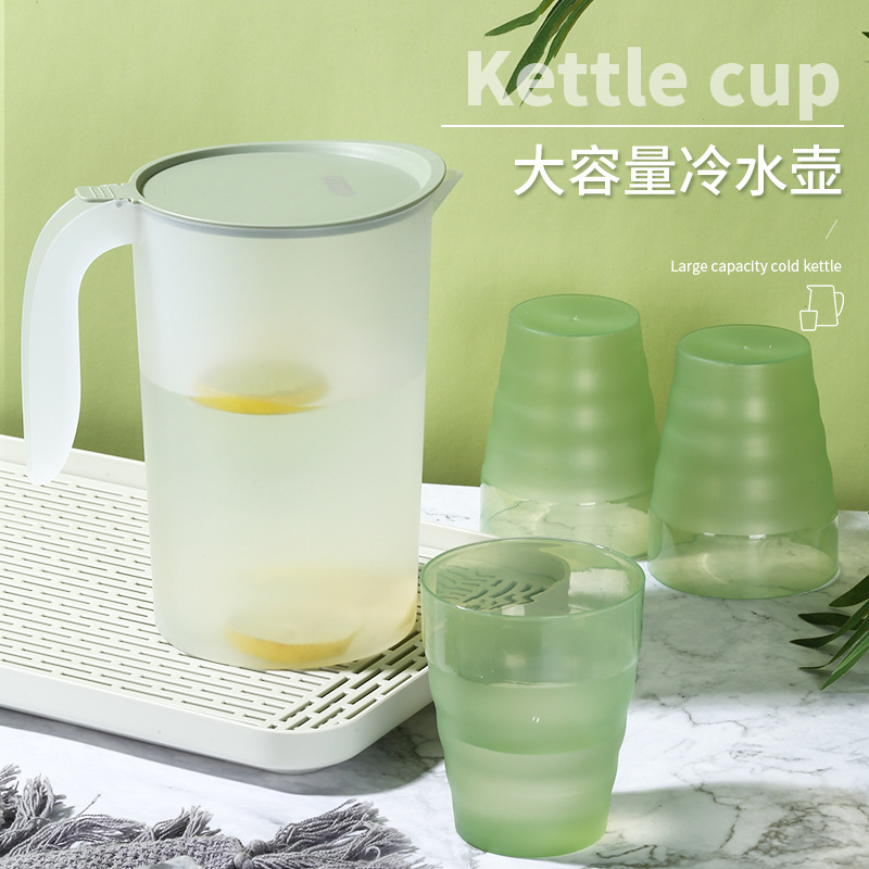 Plastic transparent capacious teapot for home use