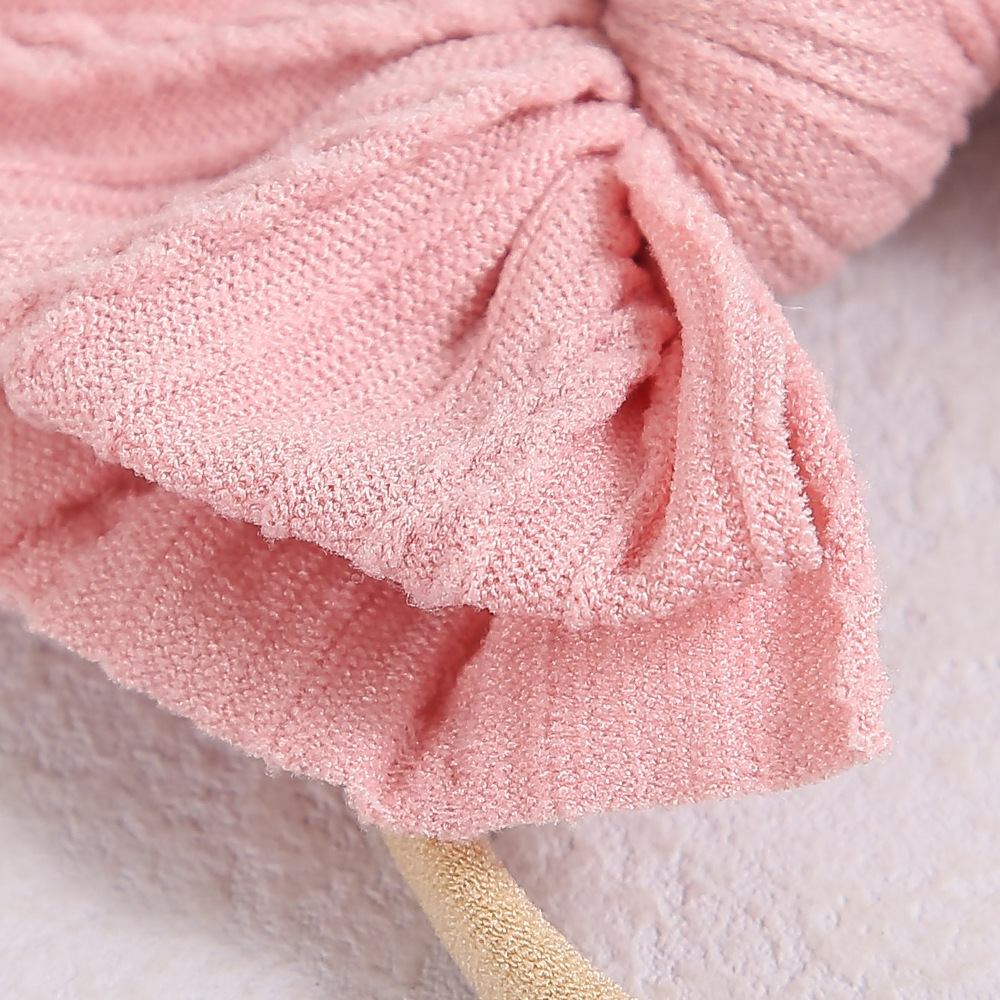 Faixa de cabelo para bebé em nylon com laço jacquard_voghion.com