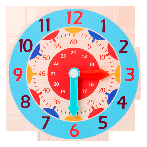 Children's Early Education Cognitive Clock Puzzle for First-Grade Students, Educational Toys for 3-Year-Old Boys and Girls