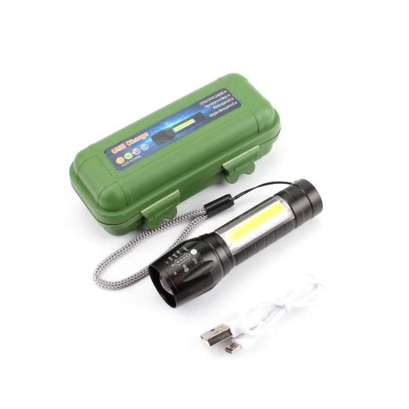 Fábrica al por mayor 511s zoom linterna USB carga directa Super brillante al aire libre impermeable LED mini linterna