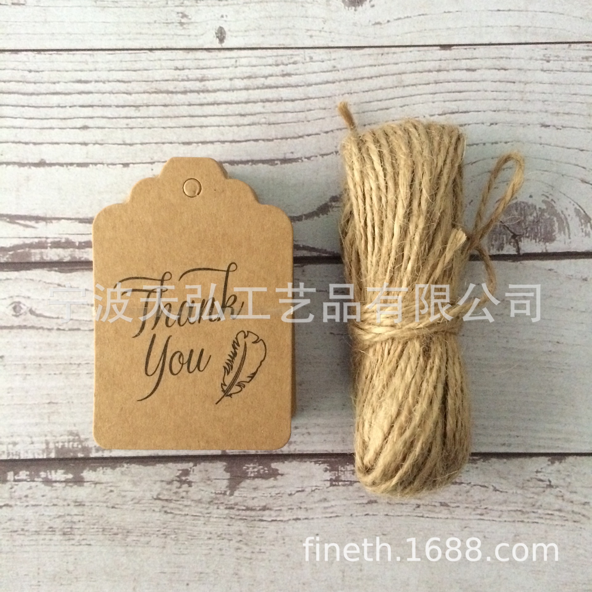 thank you牛皮纸吊牌50pcs/包手工烘焙礼物包装标签