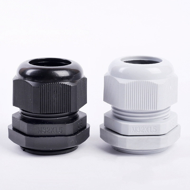 In-stock M32x1.5 plastic waterproof connector, high-quality cable fixing connector, garland head, screw-fixed head