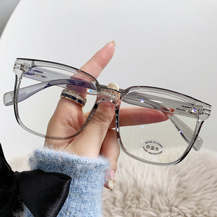 2024 New Fashion TR90 Glasses Frame Internet Popular Same Style Large Frame Glasses Frame Anti-blue Light Glasses Women's 30160