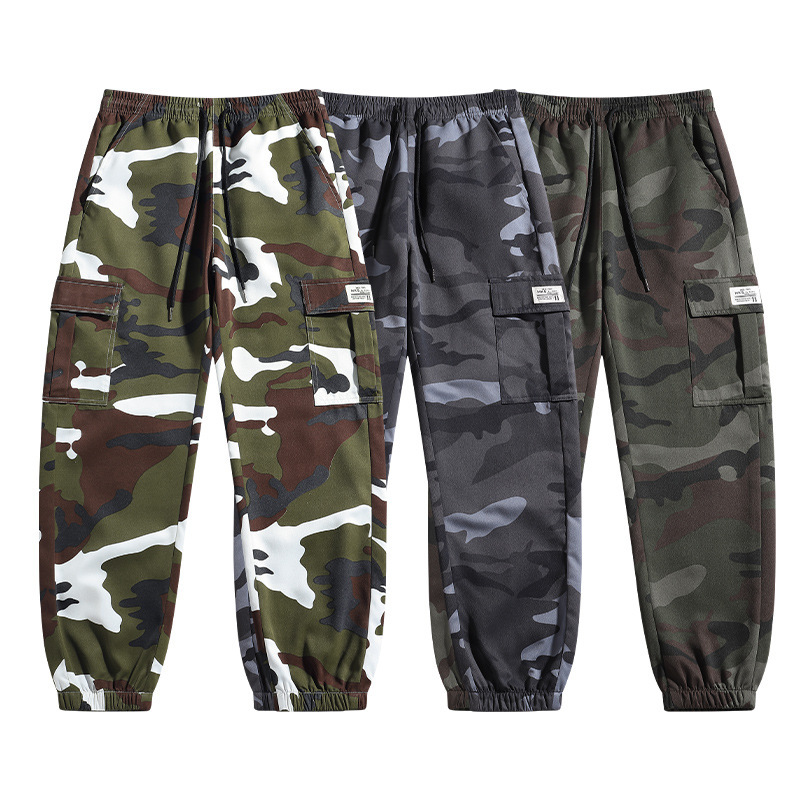 Cross-Border Exclusive Camouflage Cargo Pants for Men, Spring and Autumn Season, Trendy Brand Jogger Pants, Casual Pants with Multiple Pockets Cross-Border Exclusive Camouflage Cargo Pants for Men, Spring and Autumn Season, Trendy Brand Jogger Pants, Casual Pants with Multiple Pockets