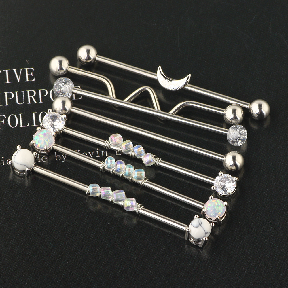 Pointed titanium steel lip stud product view