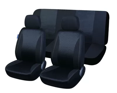 Car seat cushion in suede leather, stylish slim-waist design, suitable for all seasons, ventilated and breathable (Universal seat cover) - black-30cm26cm8cm