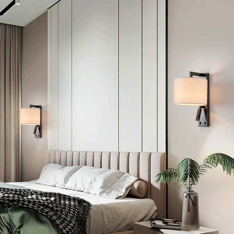 现代简约创意个性高档酒店宾馆床头壁灯极简意式卧室背景床头壁灯|ru