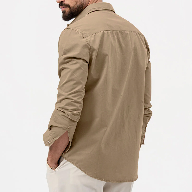 Men's Solid Color Blouse Men's Clothing display picture 24