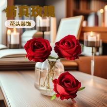 仿真玫瑰花花头婚庆布置摄影道具绢花花墙拱门装饰插花高仿真