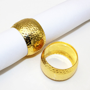 Popular Hotel Golden Napkin Buckle Metal Ball Napkin Ring Napkin Ring Factory Direct Sale Wholesale