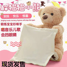 工厂创意款玩偶小熊公仔 儿童哄娃泰迪熊 会说话毛绒玩具躲猫猫熊