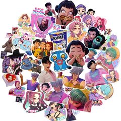 跨境爆款50 张恶魔电影猎人 Huntrix Saja Derpy Sussy 动漫贴纸