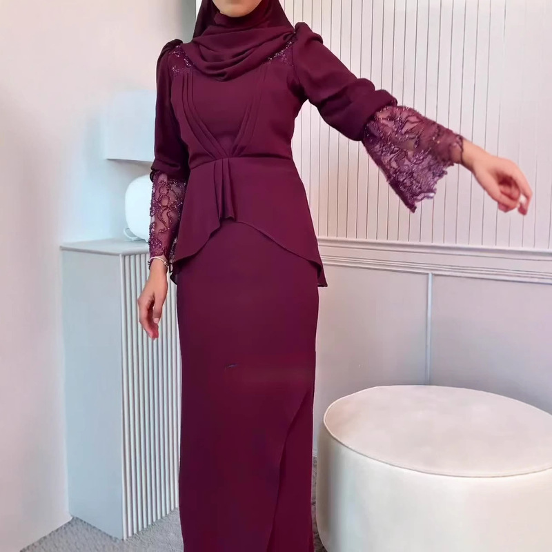 2025 New Middle East Cross-border Foreign Trade High-end Banquet Dress Young Fashion Mother Holiday Evening Dress dress