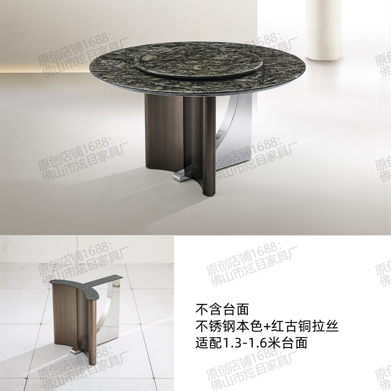 家庭用大理石のダイニングテーブル脚サポートフレームライト高級ステンレス鋼テーブル脚テーブル脚テーブルフレーム正方形ダイニングテーブルベースブラケット|undefined