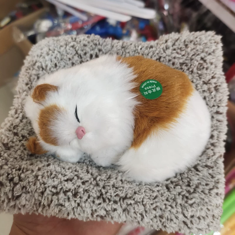 Мягкая игрушка-кошка с мяуканьем с бамбуковым углём