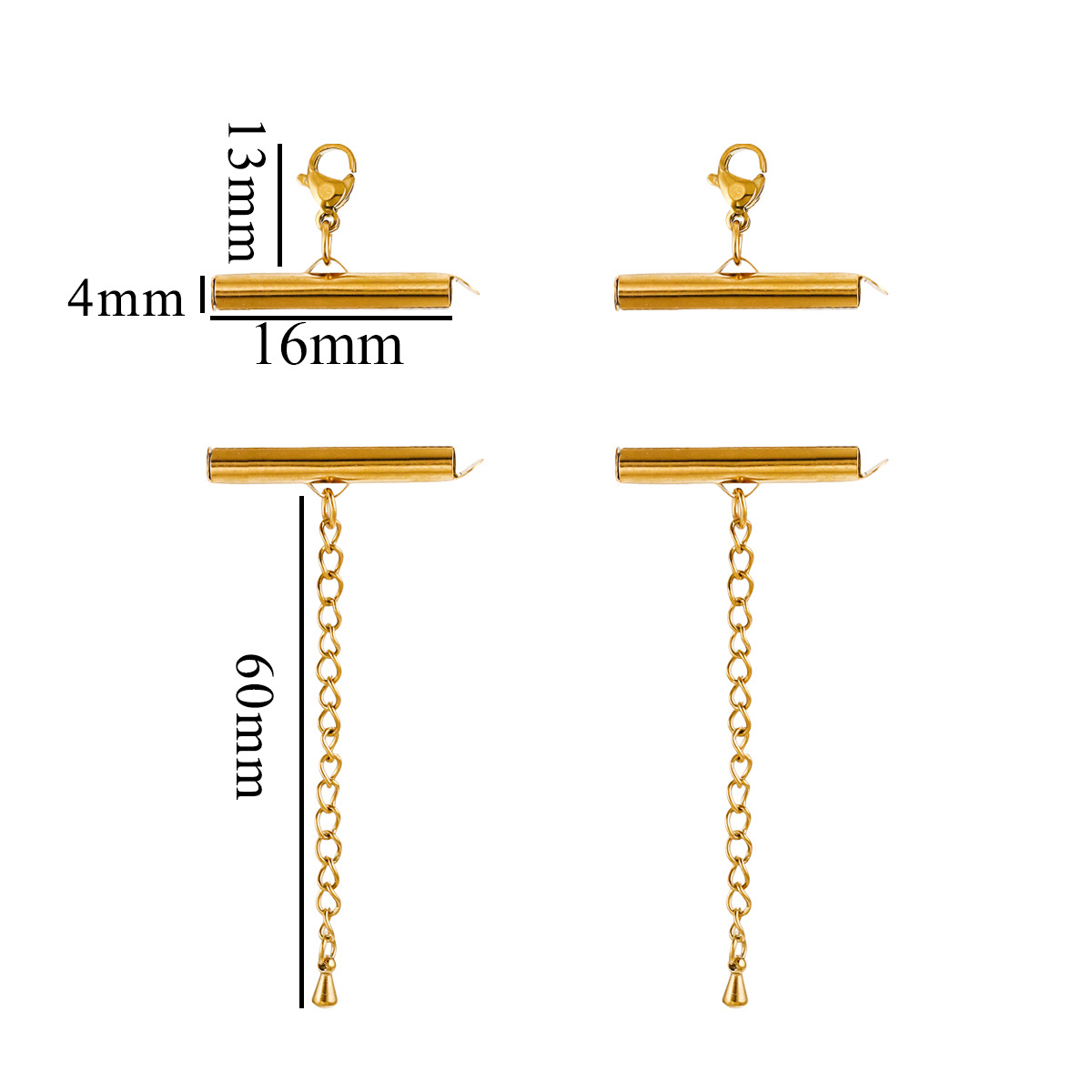 Tubo de cadena de perlas de acero inoxidable conjunto de collar de pulsera moda universal tubo hueco de ranura única tubo deslizante hebilla diy accesorios de joyería image 21