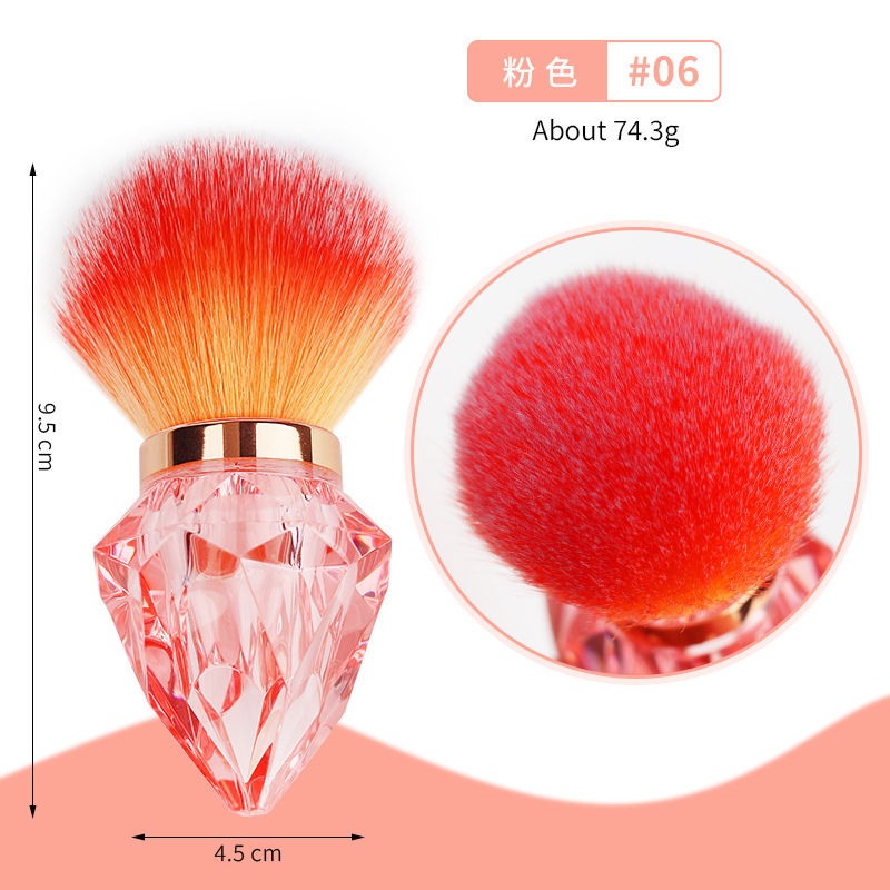 Nuevo cepillo de polvo de manicura transfronterizo tipo reloj de arena cepillo de limpieza de pelo suave herramientas de maquillaje de polvo de limpieza