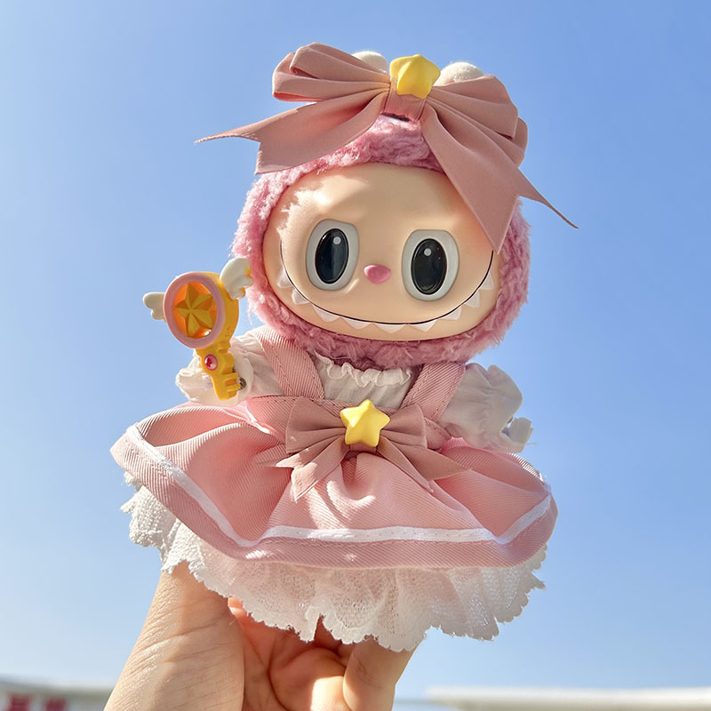 ソースメーカーのみの服】17cmペンダント ラブブ服 ブラインドボックス ラブブ人形 人形服 クールブラック カラフル|undefined