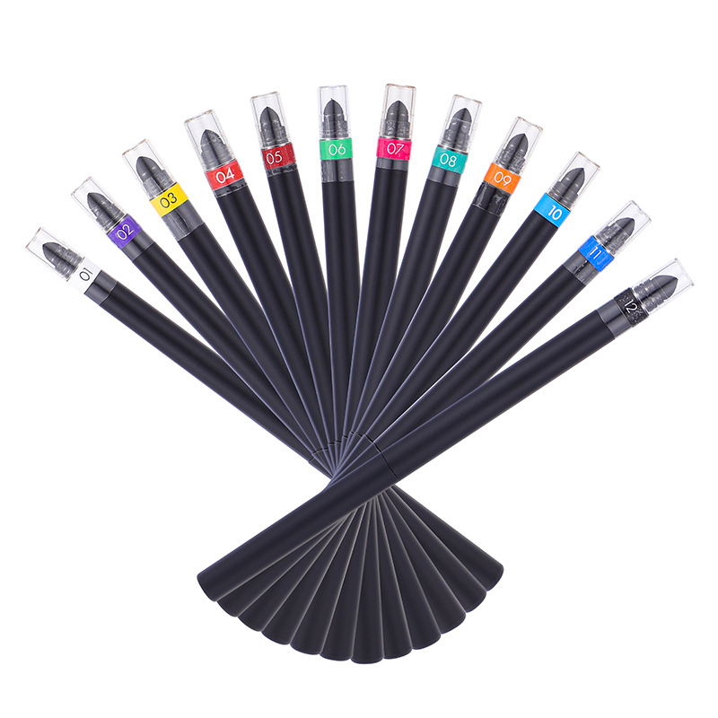 Cross-border, logo-free, three-in-one eyeliner pen: easy to apply, quick-drying, waterproof, and smudge-proof, comes with a pencil sharpener and a correction sponge
