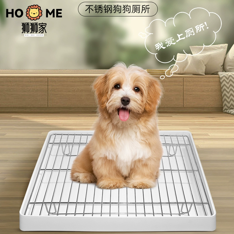 Нержавеющая сталь собачий туалет против дерьма чайная чашка собака йоркшира пудель специальный туалет маленькая собака среднего размера собачий песочный таз