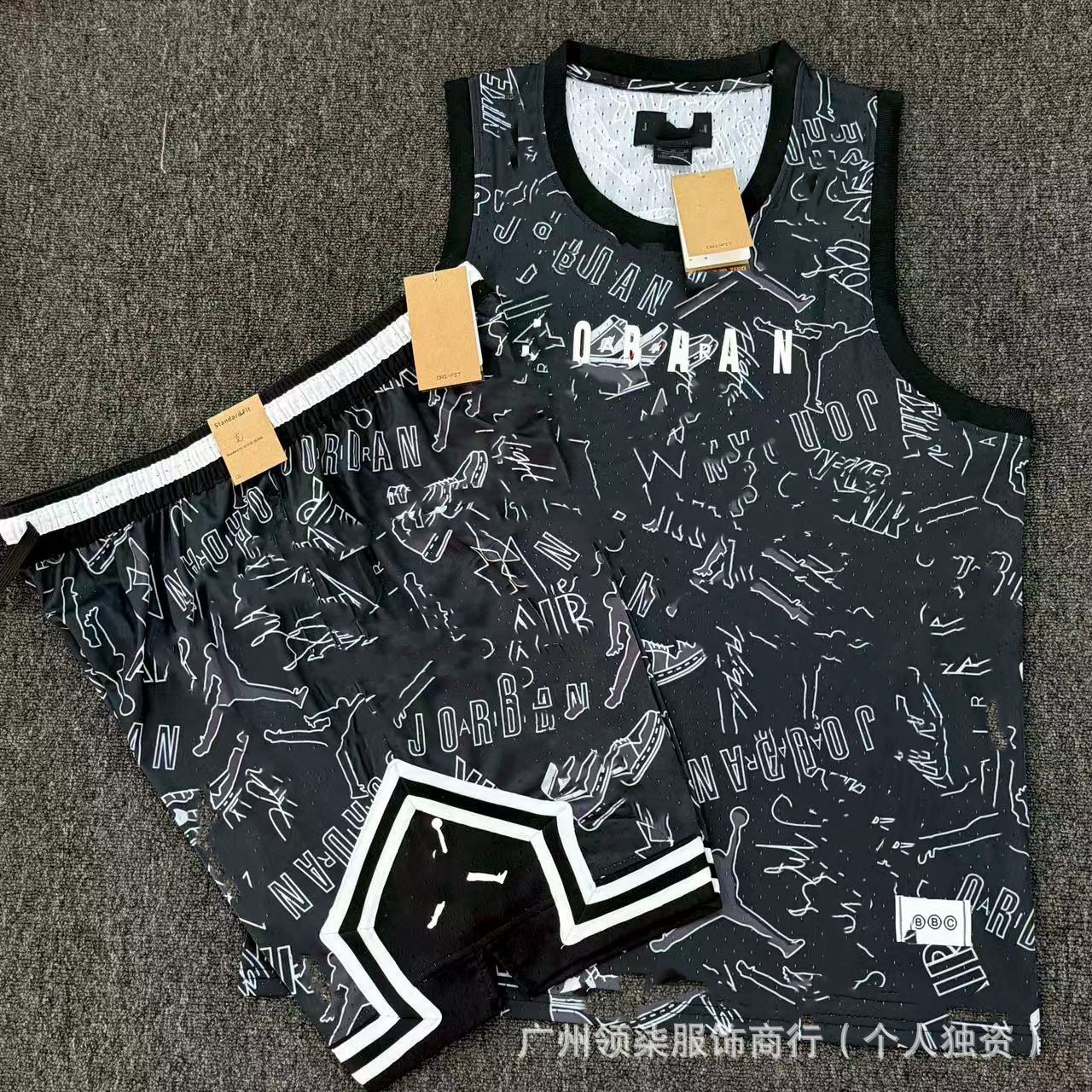 Nuevo chaleco de baloncesto deportivo Flying Man más pantalones cortos secado rápido transpirable relajado diario ocio correr chaleco deportivo image 4