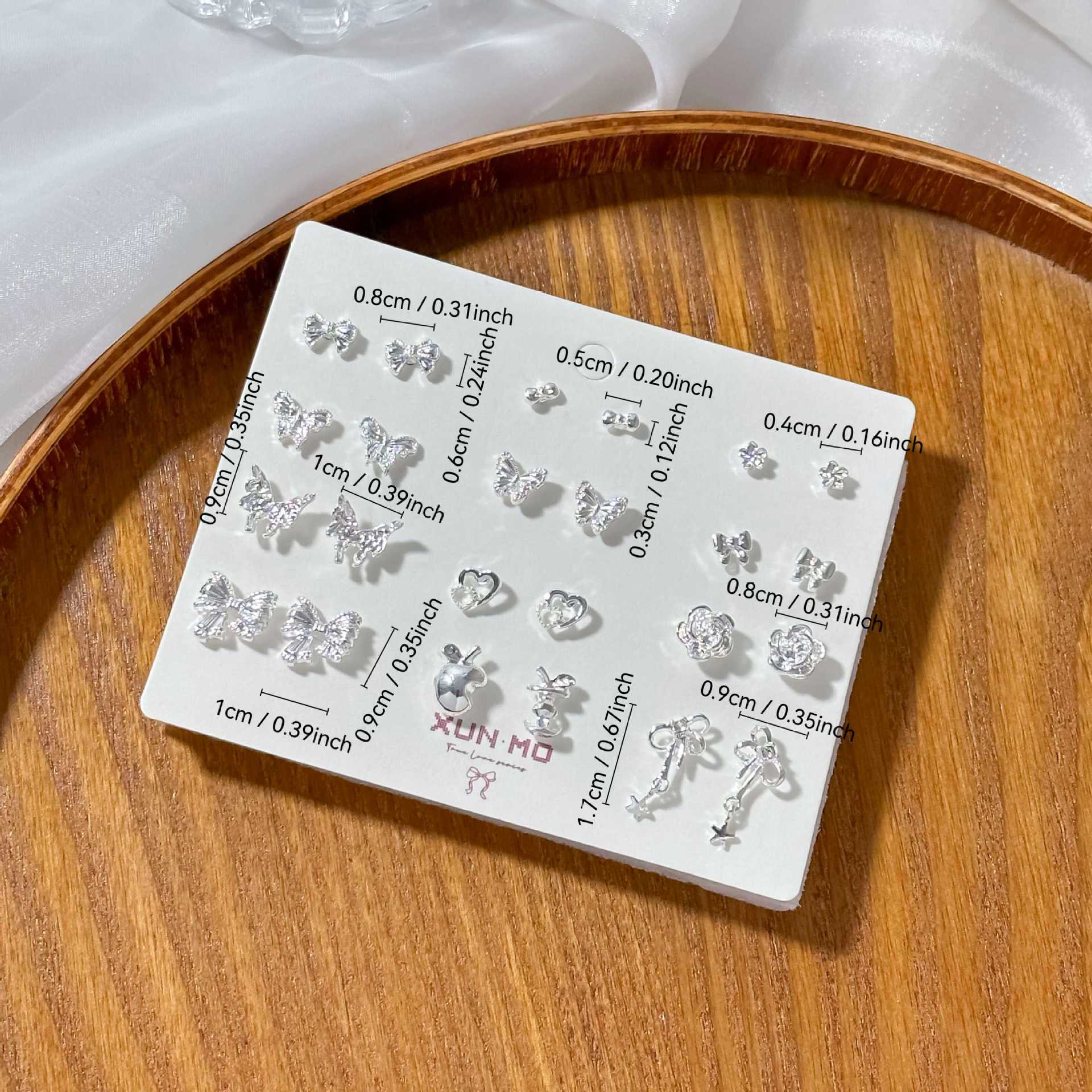 Nw Ndl Studnt Vrsatil Simpl Spring Summr Earring St Supr Valu Small Plain Silvr Buttrfly Earrings_voghion.com