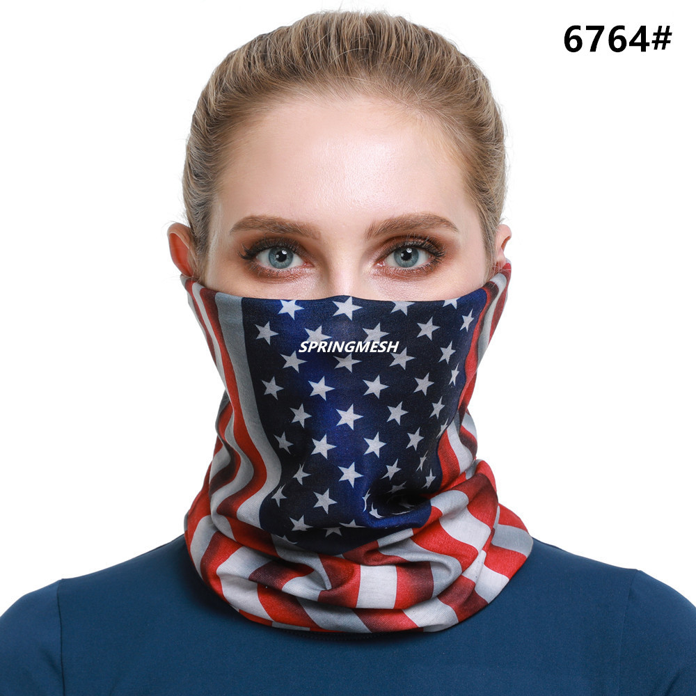 Jiabao Amazon Sun Protection Neck Gaiter, UV Protection, Versatile Cycling Magic Headscarf, Independence Day Printed Face Mask