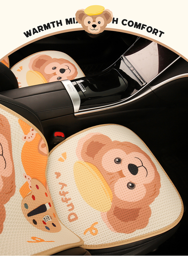 Car seat cushion four seasons universal cute Duffy seat cushion half pack new seat cover winter women's car seat cushion cover