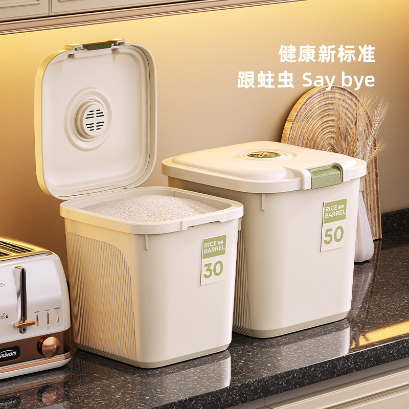 Rice Bucket Transparent Household Moisture-proof Sealed Bucket Cat Food Dog Food Bucket Flour Storage Tank Container Large Capacity Rice Storage Box Rice Bucket Transparent Household Moisture-proof Sealed Bucket Cat Food Dog Food Bucket Flour Storage Tank Container Large Capacity Rice Storage Box