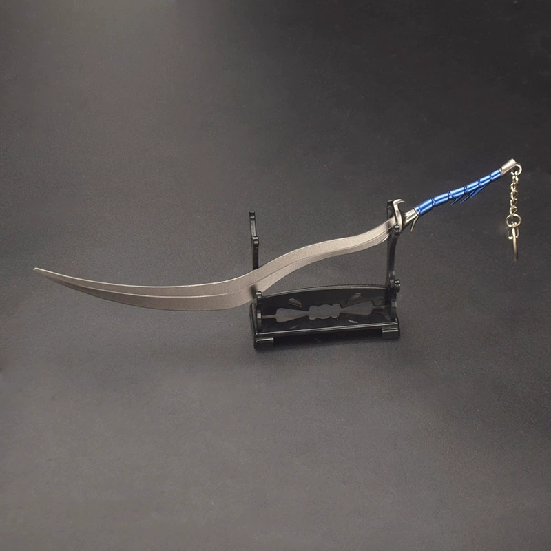 Anime game peripheral weapon with a 22cm alloy model weapon ornament keychain