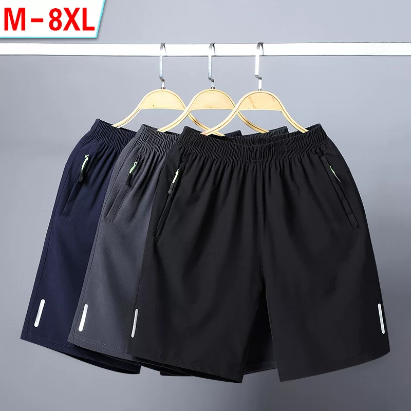 Широкие летние шорты из шелка, тонкие спортивные брюки быстросохнущие, для прогулок, оверсайз, для бега