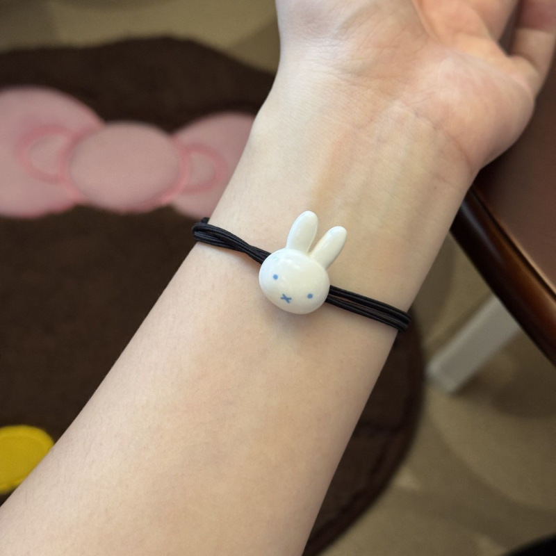 可爱小兔发夹发绳卡通皮筋发卡甜美森系少女BB夹发圈超萌ins发饰|undefined