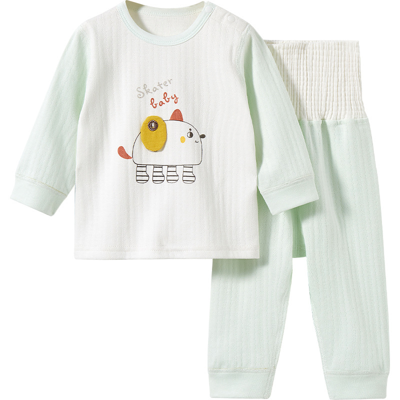 Primavera, otoño, invierno, ropa interior infantil, algodón, cintura alta, abdomen para niños, niñas y niños, base, chaqueta de otoño, pantalones de otoño.