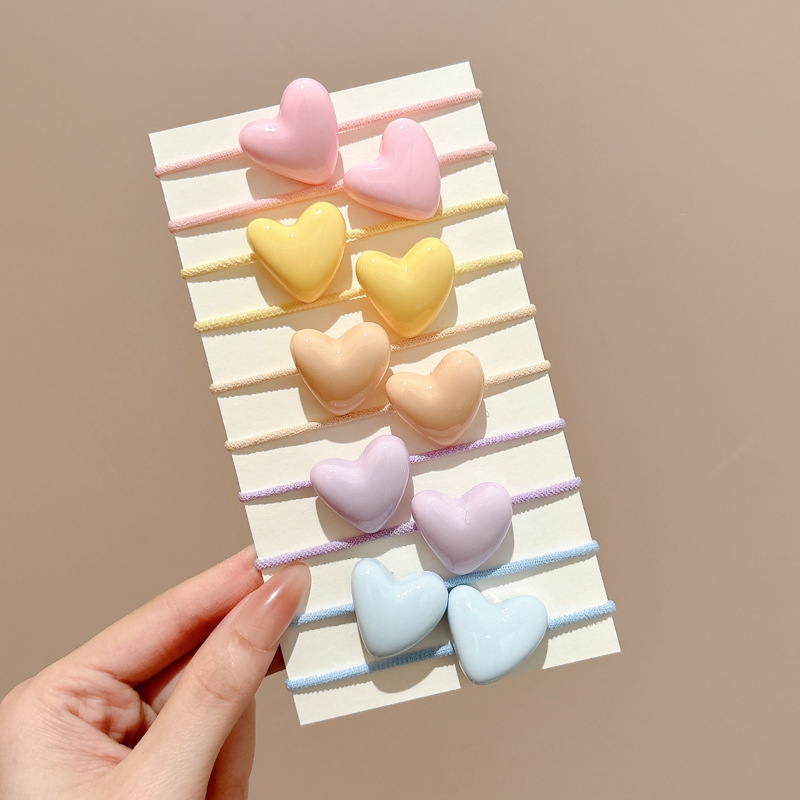 Niñas coloridas cuerdas de cabello anillo de cabello niños lindos dibujos animados cuerdas de cabello bebé alta elasticidad no lesiones correa de cabello tocado