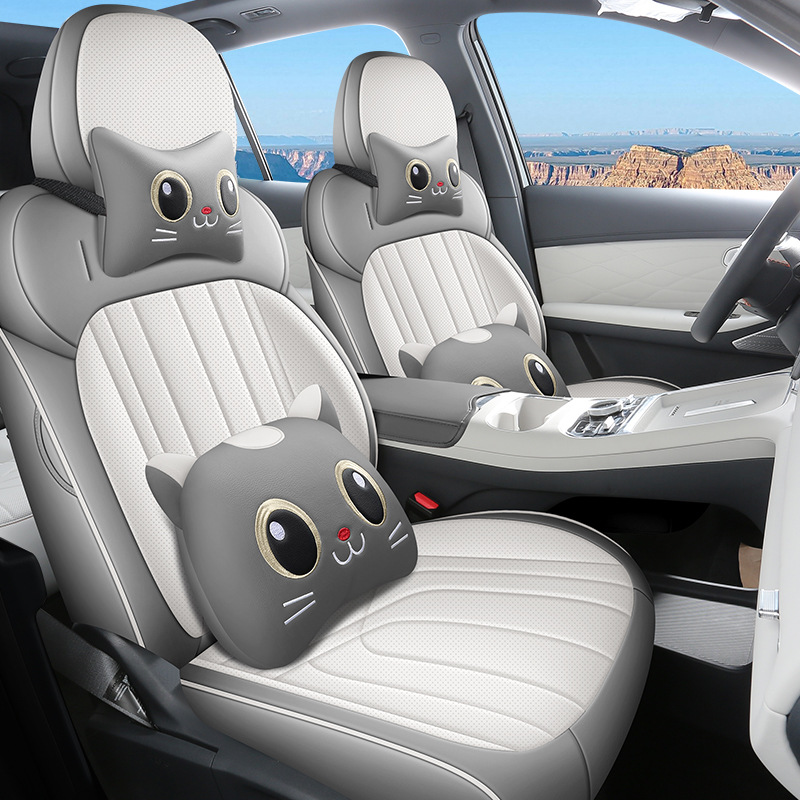 Full Leather Seat, Geely Modelə uyğun (Original) oturacaq örtükləri - gray-7em-i