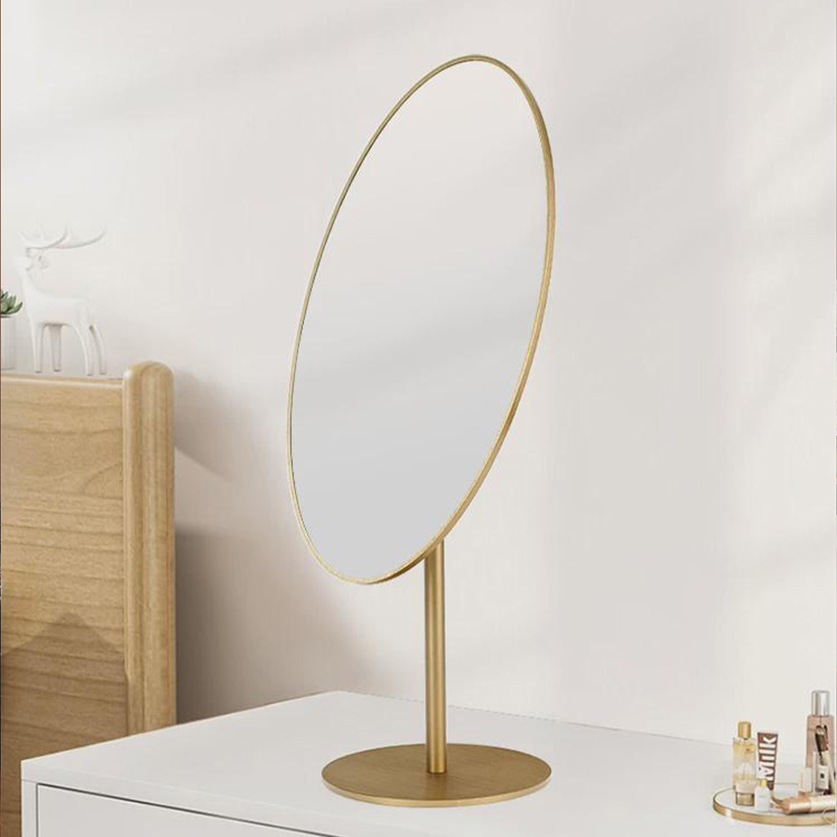 ��ɫ��Բ�θ��徵�����滯ױ��̨ʽ��ױ����ż�Լ���鱦̨ר��