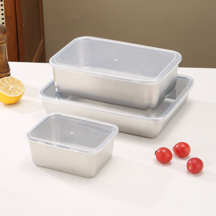 304 Stainless Steel Crisper Food-Grade Lunch Box Sealed Box with Lunch Box Refrigerator Special Fruit Lunch Box