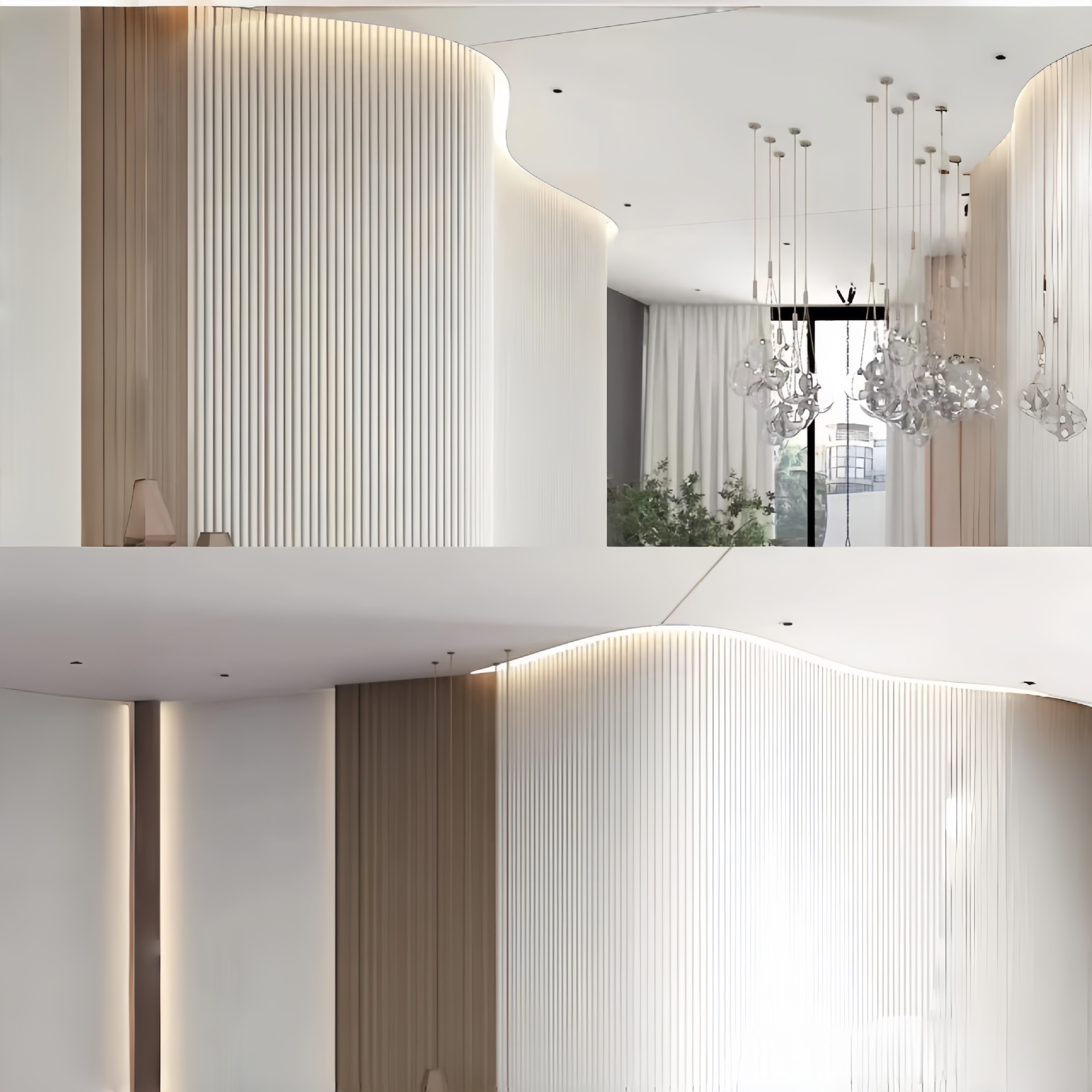 Panel de Pared Decorativo WPC de Madera y Plástico para Pared de Fondo