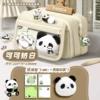 Genuine [9 layers of large capacity] Cocoa white-send panda to sign 100+panda dolls