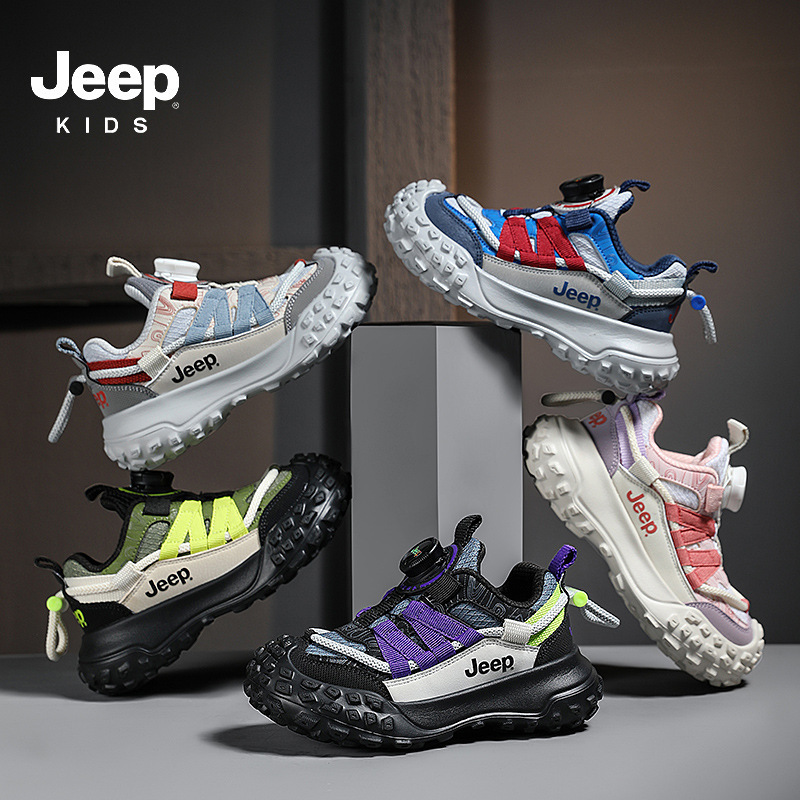 Jeep women's shoes 2024 autumn new hiking shoes non-slip wear-resistant running shoes children's sneaker boys shoes tide