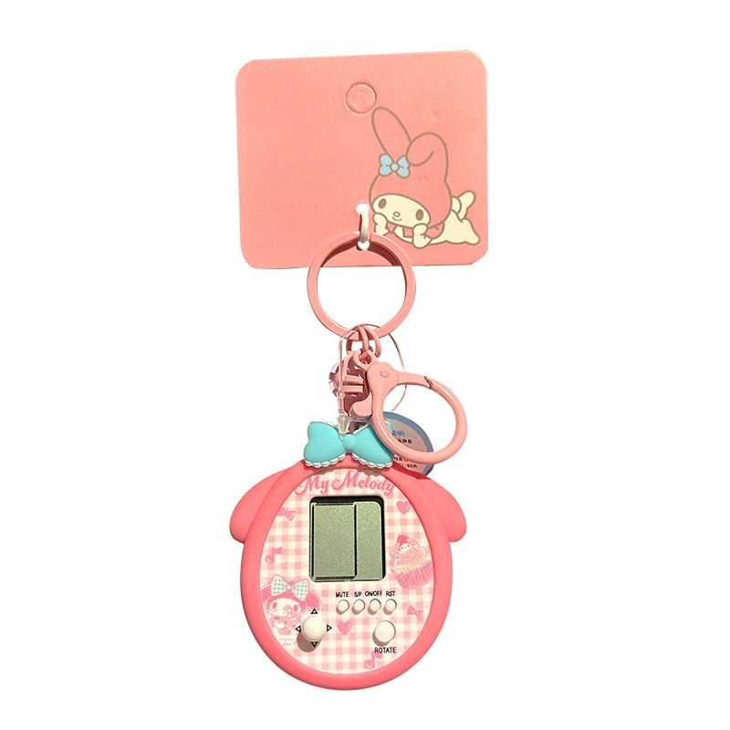 Sanrio, подлинная мультяшная брелок, мини-игровая консоль, игрушка, аксессуар для рюкзака, подарок на день рождения
