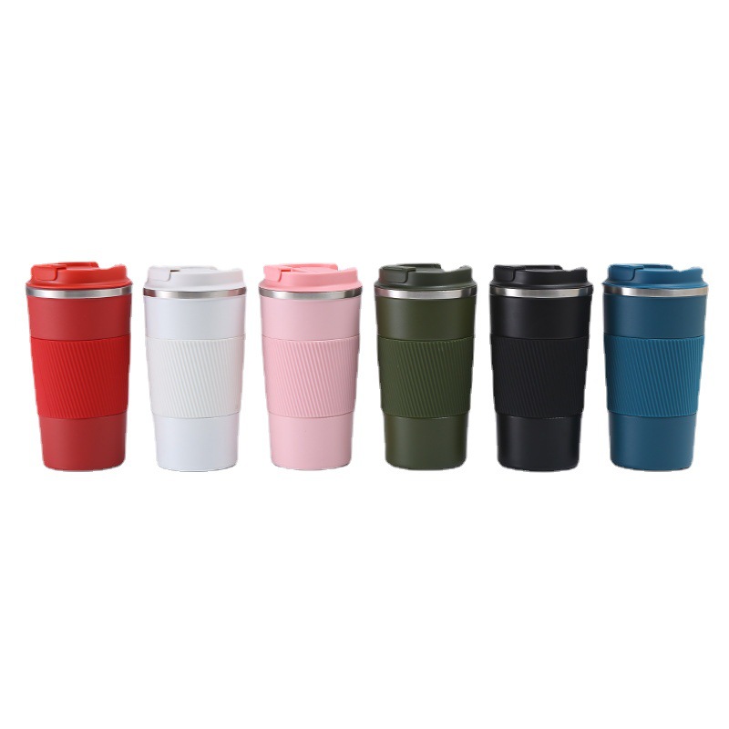 304 taza de café de vacío de acero inoxidable taza de té portátil con tapa de aislamiento térmico taza de vacío de negocios en stock al por mayor