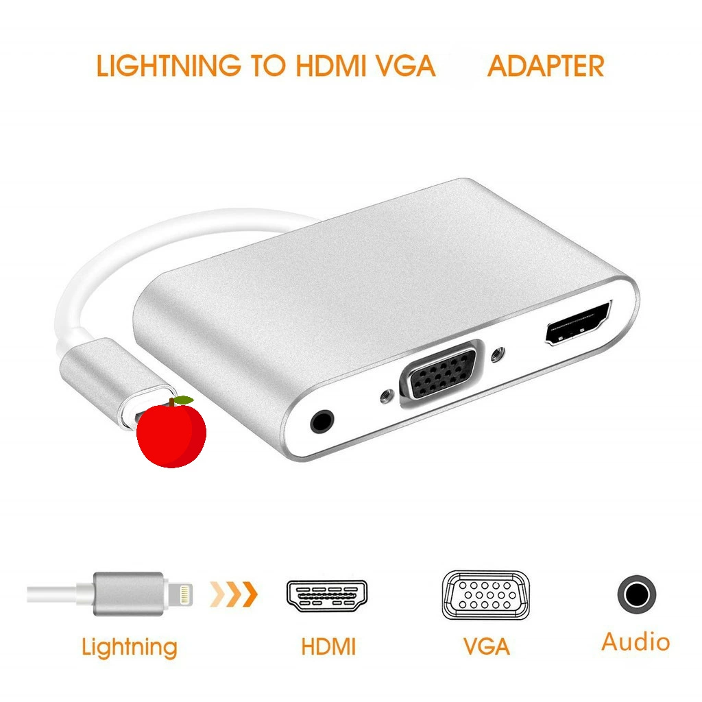 Подходит для телефона Apple, конвертер HDMI+VGA для мобильного телефона, одинаковый экран, X6L-2 P32